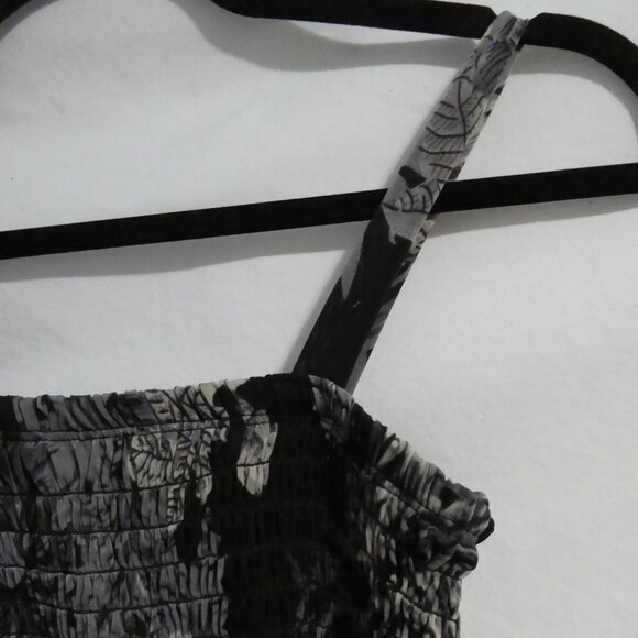 CANDY COUTURE | medium | Black and Grey Spaghetti Strap High Low Dress - Picture 5 of 16